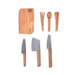 ست چاقو و تخته لایف کمپ مدل 7 تکه ژاپنی کد 45829