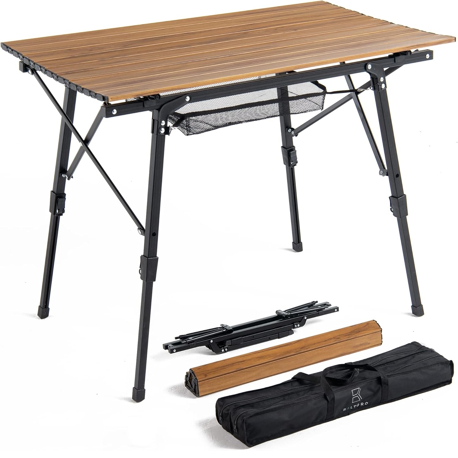 1486-3 (1) میز کمپینگ تاشو با پایه تلسکوپی و کیف حمل - Image 1