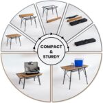 میز کمپینگ تاشو با پایه تلسکوپی و کیف حمل - Image 3