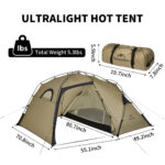 چادر یک نفره فوق‌سبک نیچرهایک Massif 1 Ultralight Hot Tent - Image 2