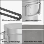 ظرف ناهار مربع ۲ لایه تیتانیومی نیچرهایک - Image 2