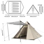 چادر اتوماتیک 4 نفره هرمی چهاروجهی نیچرهایک مدل CNH22ZP010 - Image 2